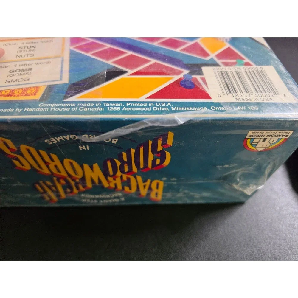 Vintage Backwards Scorewords: A Giant Step Backwards in Board Games (1988)